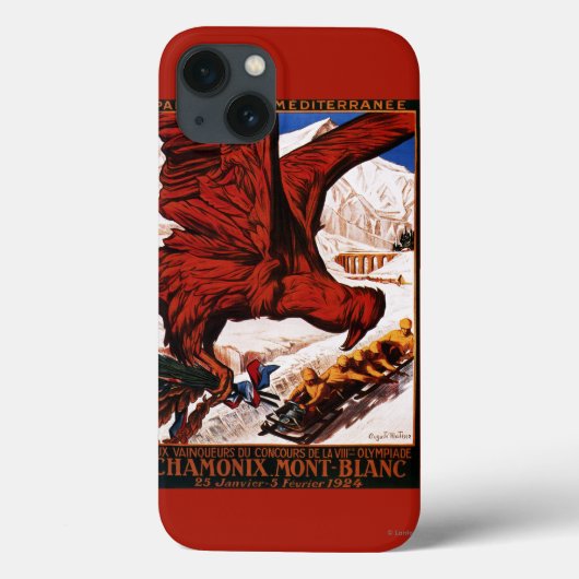 poster Olympische Winterspelen 1924 Case-Mate iPhone Case (Achterkant)