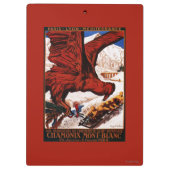 poster Olympische Winterspelen 1924 Klembord (Achterkant)