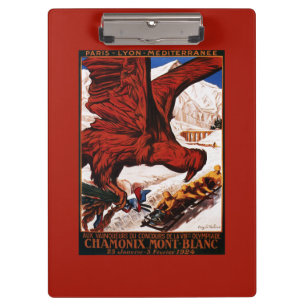 poster Olympische Winterspelen 1924 Klembord