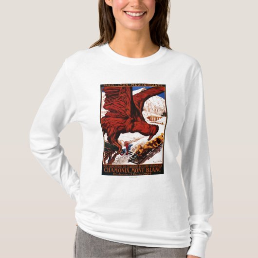 poster Olympische Winterspelen 1924 T-shirt (Voorkant)