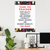 Poster om leerkrachten te bedanken (Thuiskantoor)