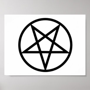 Poster omgekeerd Pentagram