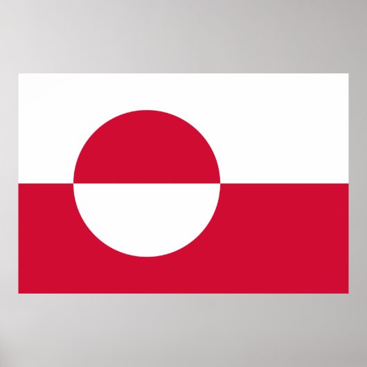 Poster onder Groenlandse vlag (Voorkant)