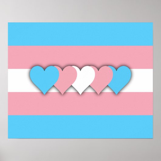 Poster onder transgendervlag (Voorkant)