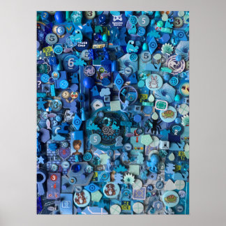 Poster: onderdelen van Blue Board Games Poster