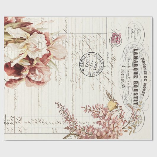 Poster ontkoppeling van Floral Ephemera Cadeaupapier (Vlak)