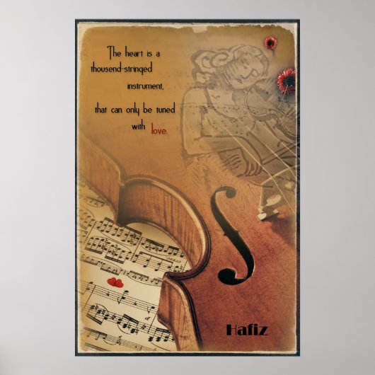 Poster ontmoette Hafiz - een instrument met een tw (Voorkant)