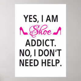 Poster ontwerpen, schoenverslaafde