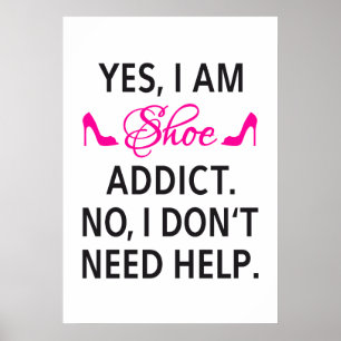 Poster ontwerpen, schoenverslaafde