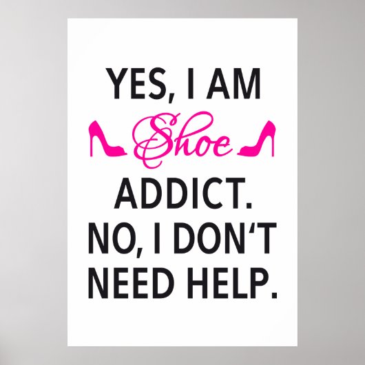 Poster ontwerpen, schoenverslaafde (Voorkant)