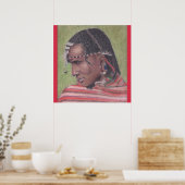 Poster, oorspronkelijke kunst van de Afrikaanse Ma Poster (Keuken)