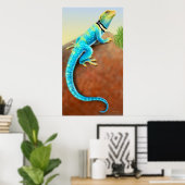 Poster oostelijke gecollared Lizard (Thuiskantoor)