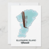 Poster op de kaart van het eiland Ellesmere Island (Achterkant)