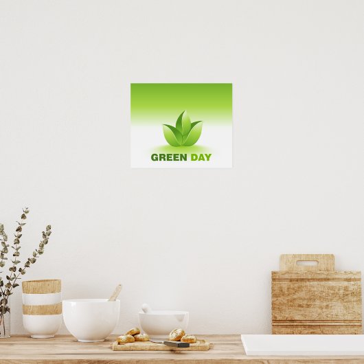 Poster op groene dag (Keuken)