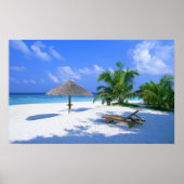 Poster op het strand van Paradise (Voorkant)