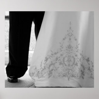 Poster op huwelijksdag