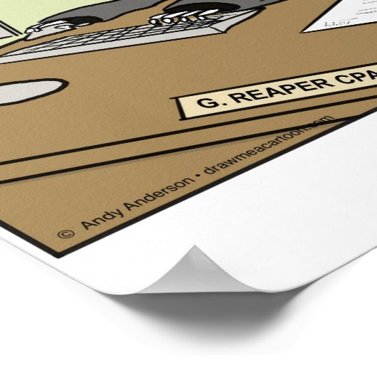 Poster op maat van dood en belastingen (Hoek)