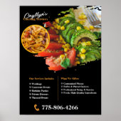 Poster op maat voor particuliere cateringdiensten (Voorkant)