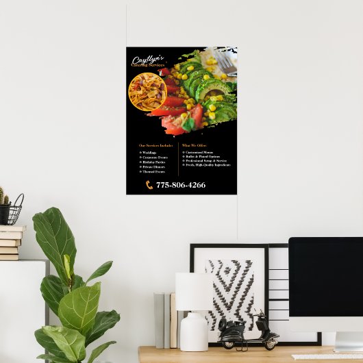 Poster op maat voor privé-cateringdiensten (Thuiskantoor)