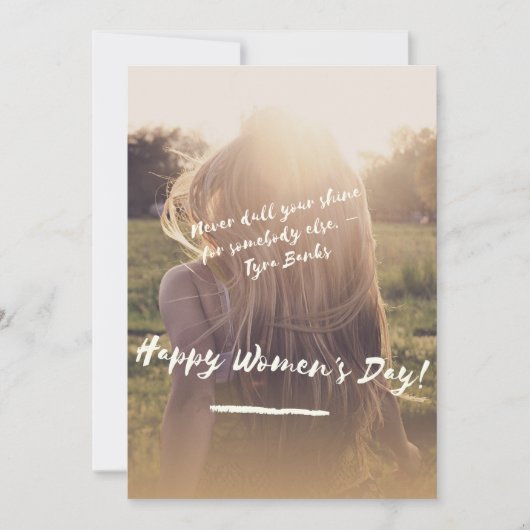 Poster op vrouwendag kaart (Voorkant)