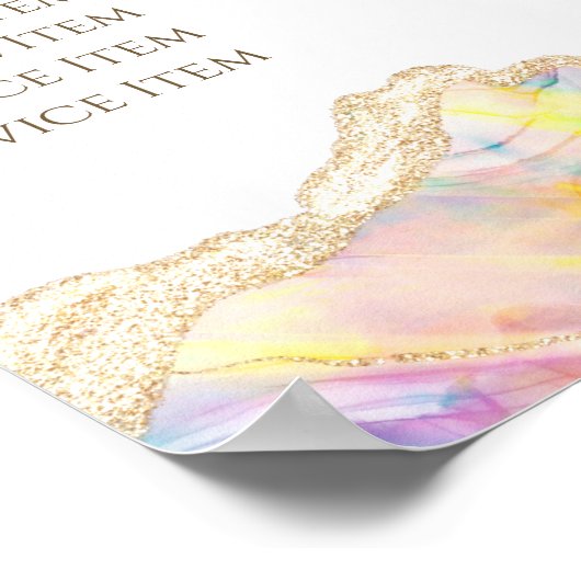 Poster Optionele prijslijst ontwerp (Hoek)