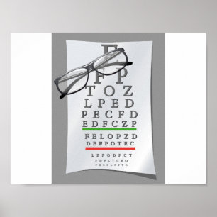 Poster Optometrist Chart