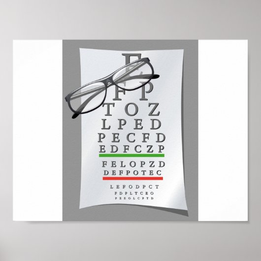 Poster Optometrist Chart (Voorkant)