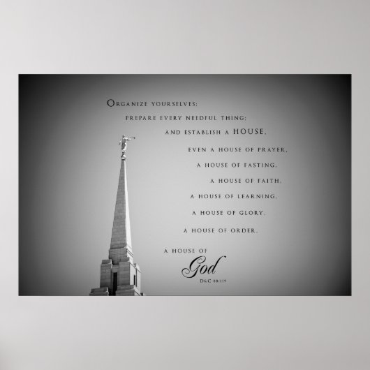 Poster - Oquirrh Mountain Utah LDS Temple 3 (Voorkant)