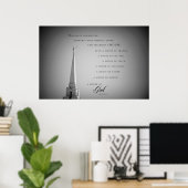 Poster - Oquirrh Mountain Utah LDS Temple 3 (Thuiskantoor)