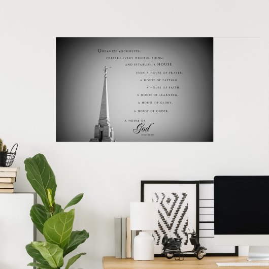 Poster - Oquirrh Mountain Utah LDS Temple 3 (Thuiskantoor)