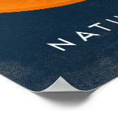 Poster Oranje fruitetiket (Hoek)