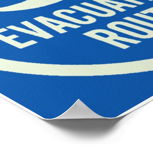 Poster orkaanevacuatieroute (Hoek)