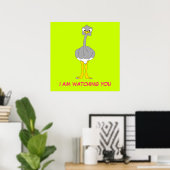 Poster Ostrich (Thuiskantoor)