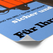 Poster oud treinverkeer Duitse spoorwegen (Hoek)