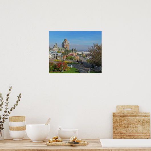 Poster oud Uitzicht Quebec City (Keuken)