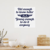 poster "Oude en jonge" aangepaste naam (Keuken)