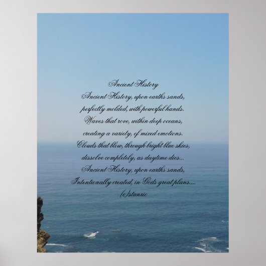 Poster Oude Geschiedenis gedicht op foto (Voorkant)