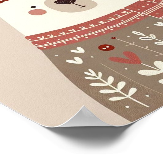 Poster “Ours tenant un ballon“ (Hoek)