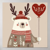 Poster “Ours tenant un ballon“ (Voorkant)