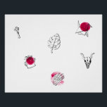 Poster - Outlines<br><div class="desc">The mix of natural,  anatomical,  and mystical motifs makes this piece perfect for lovers of bohemian,  gothic,  or spiritual aesthetics.</div>