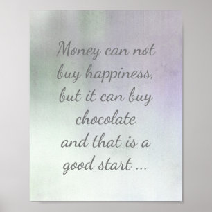 poster over chocolade en geluk