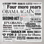Poster over de herverkiezing van Obama (Voorkant)