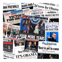 Poster over de herverkiezing van Obama