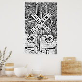 Poster over de spoorweg (Keuken)