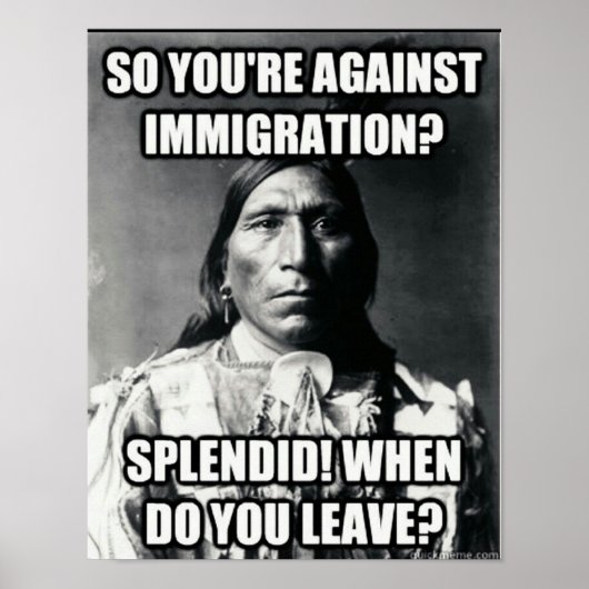 Poster over immigratie (Voorkant)