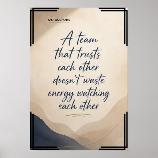 Poster over werkkultuur