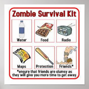 Poster overlevingskit voor Zombie