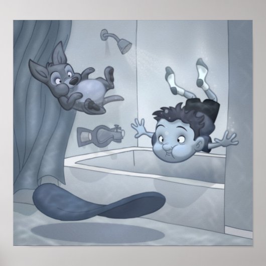 poster "Overstromingen in het huis" (Voorkant)