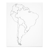 Poster overzicht Zuid-Amerika (Voorkant)