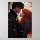 Poster - Paar Liefde Kus (Voorkant)